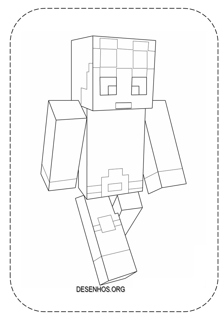Minecraft para colorir e imprimir!