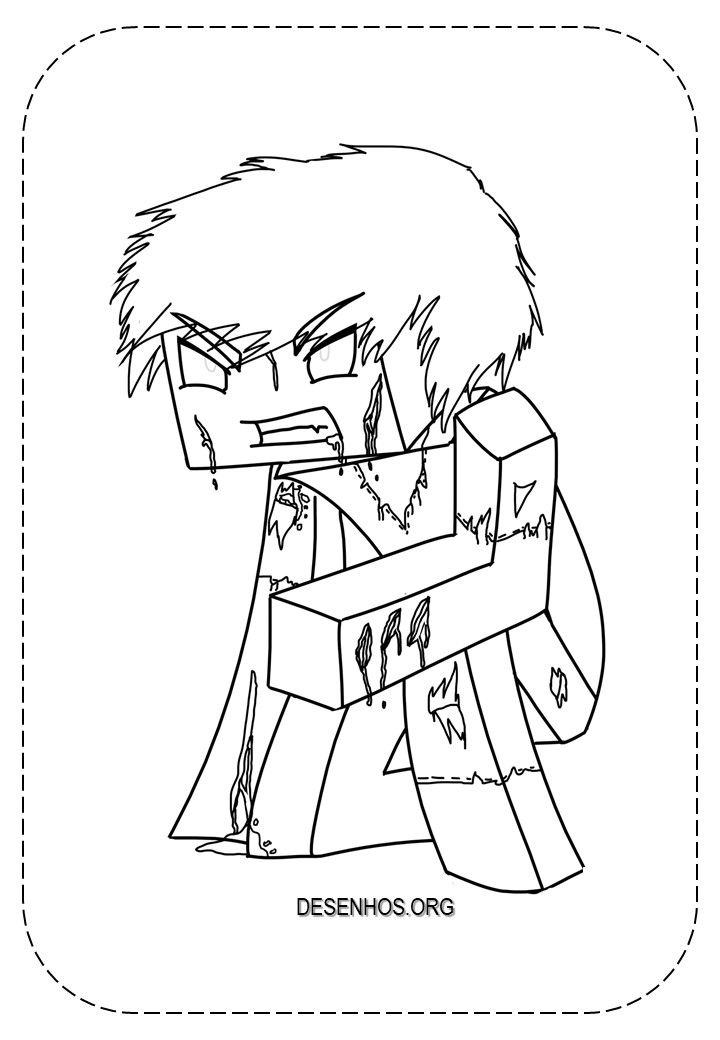 Minecraft para colorir e imprimir!