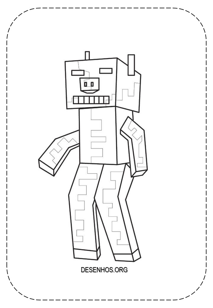 Minecraft para colorir e imprimir!