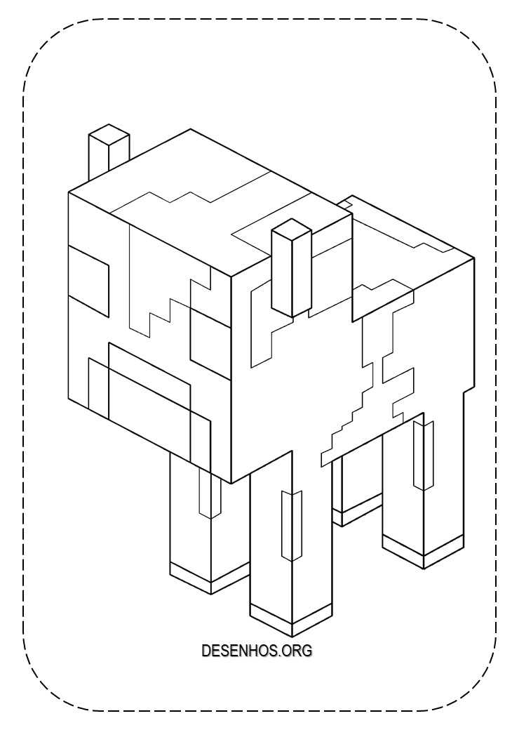 Minecraft para colorir e imprimir!