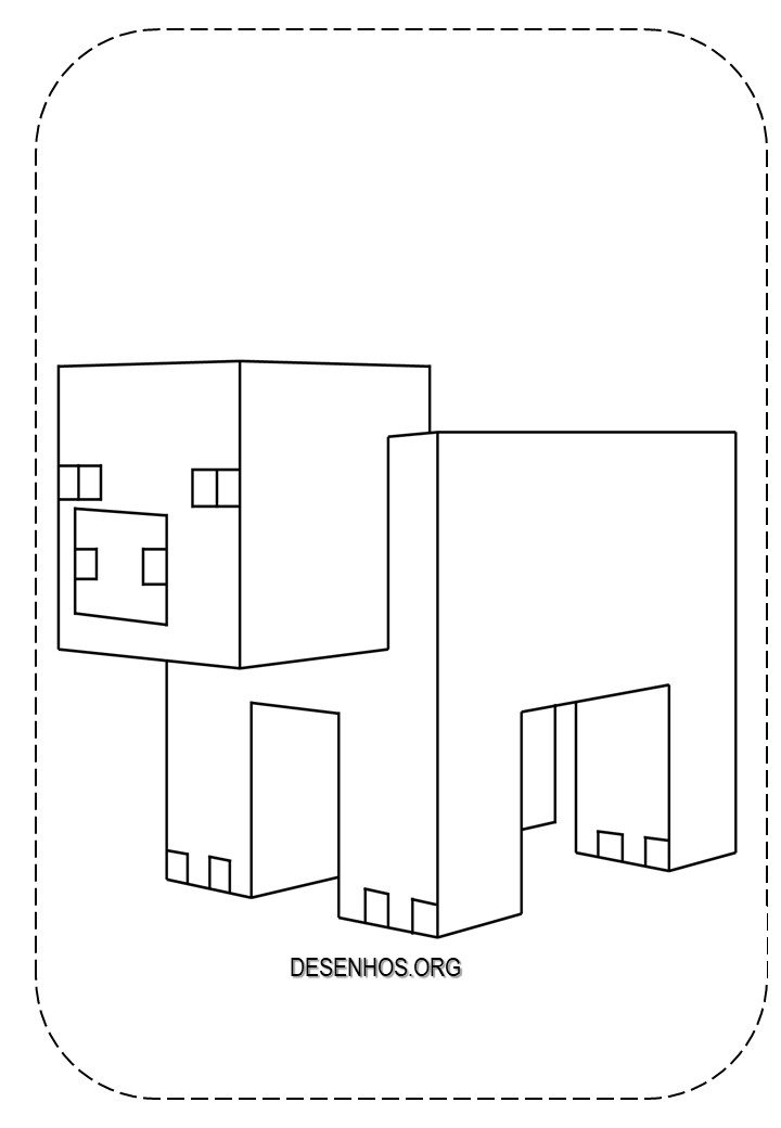 cavalo 1  Minecraft para colorir, Minecraft para imprimir, Desenhos  minecraft