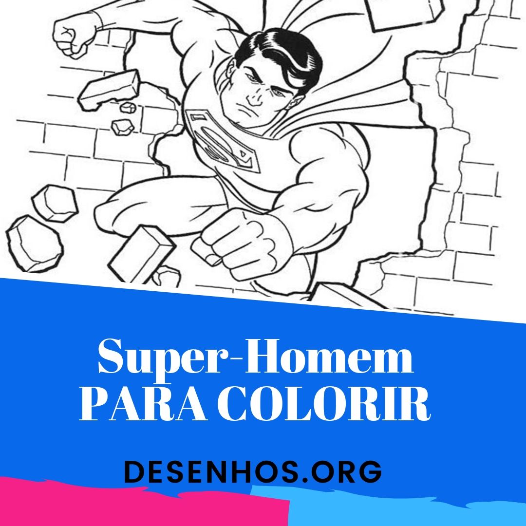 Super-Homem para colorir e imprimir!