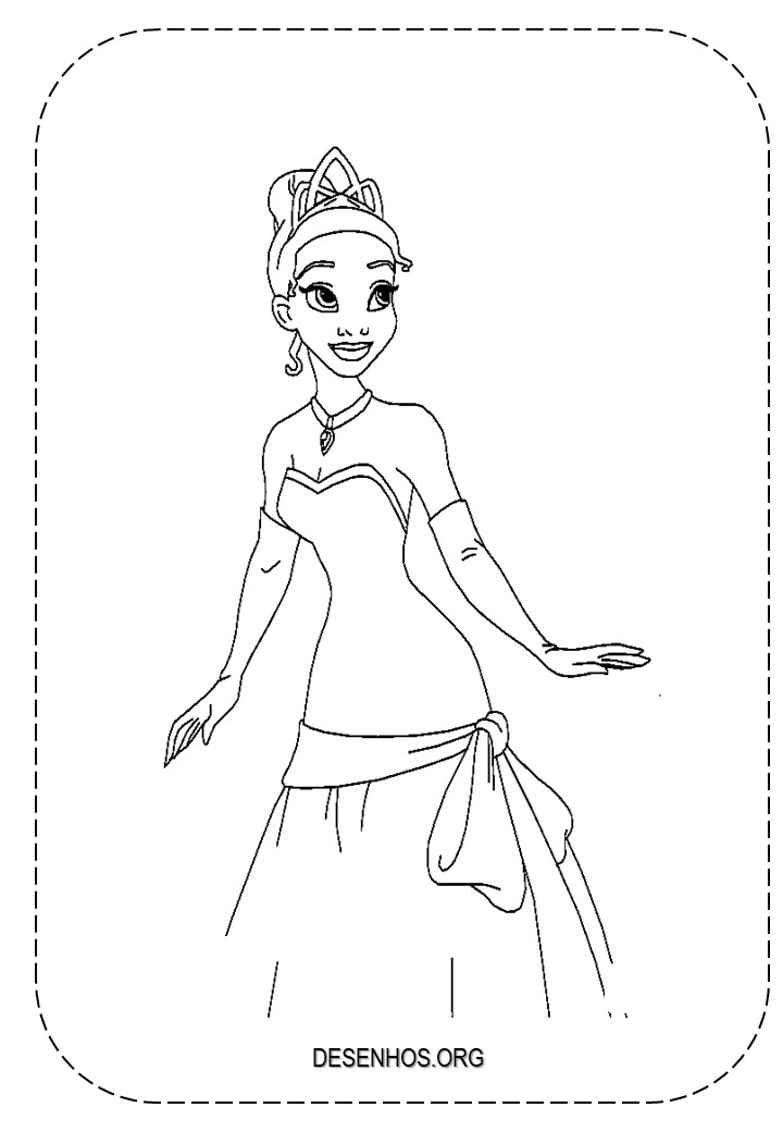 A Princesa e o Sapo para colorir e imprimir! A Princesa e o Sapo para colorir e imprimir!