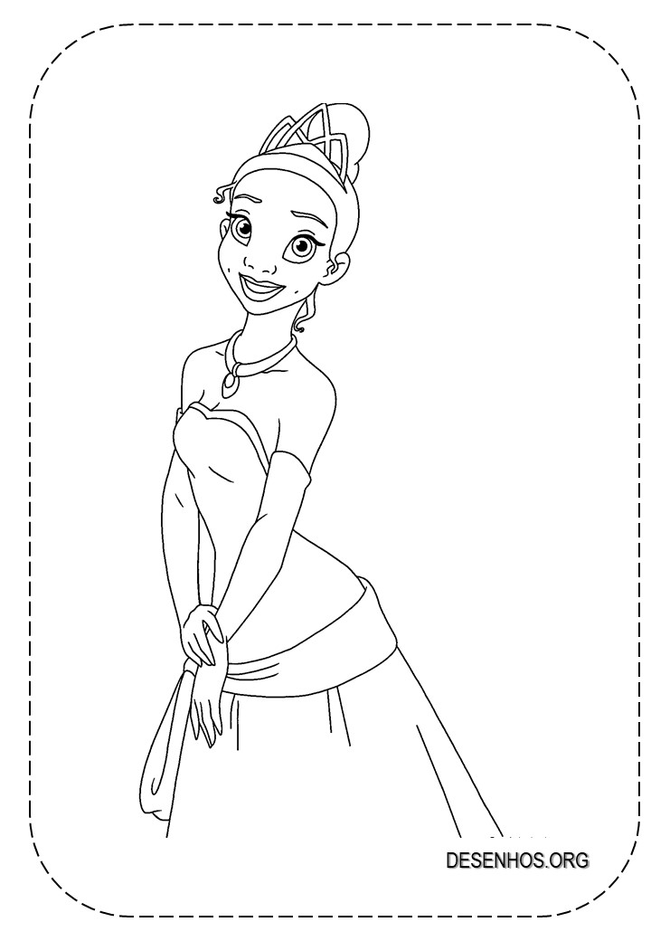 A Princesa e o Sapo para colorir e imprimir! A Princesa e o Sapo para colorir e imprimir!