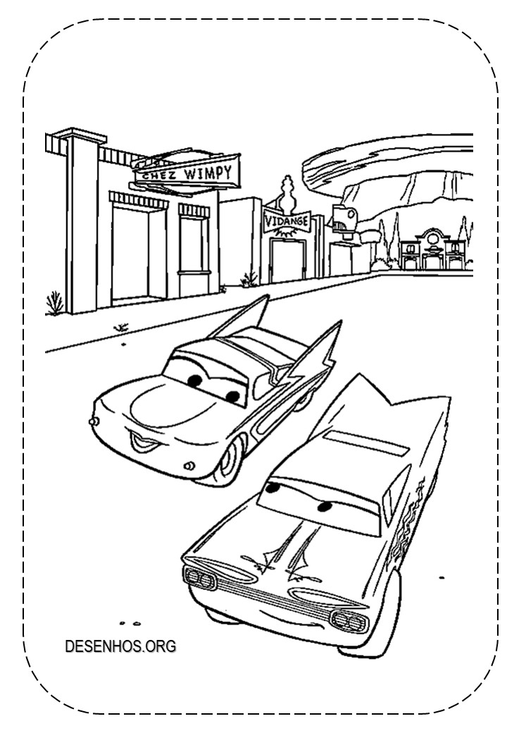 Carros da Disney para colorir e imprimir!