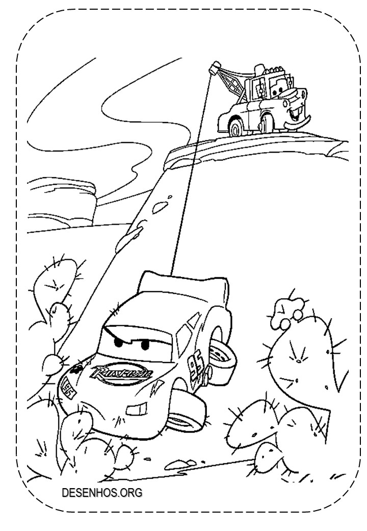Carros da Disney para colorir e imprimir!
