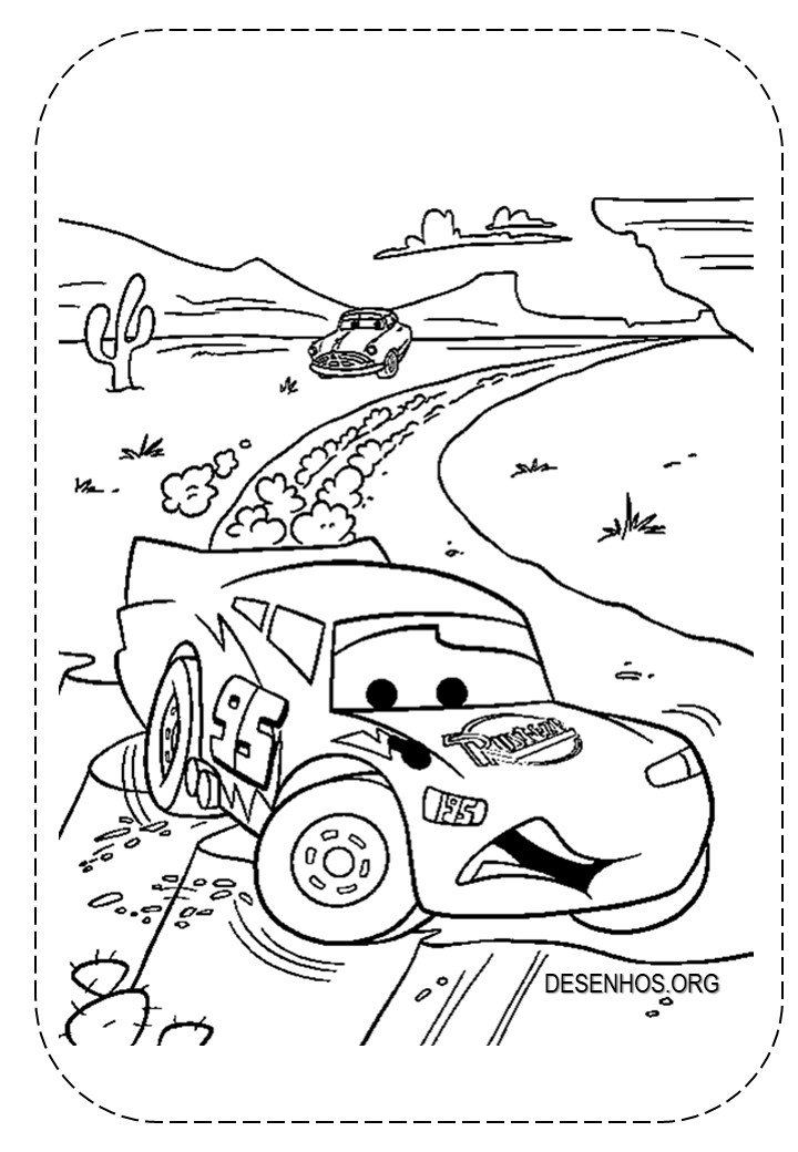 Carros da Disney para colorir e imprimir!