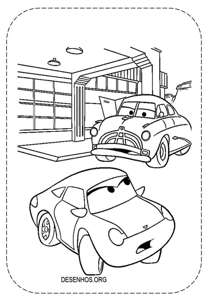 Carros da Disney para colorir e imprimir!