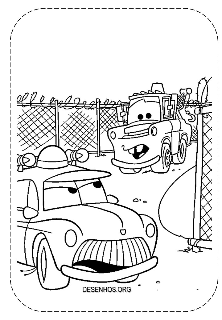 Carros da Disney para colorir e imprimir!