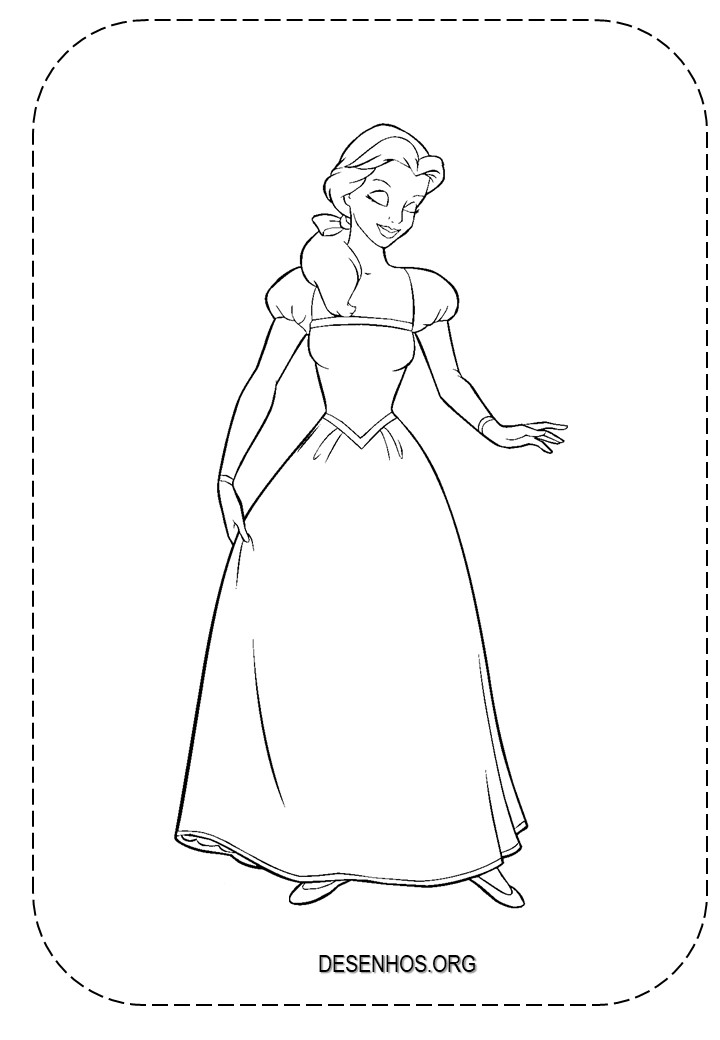 Desenhos Da Bela e a Fera para colorir!