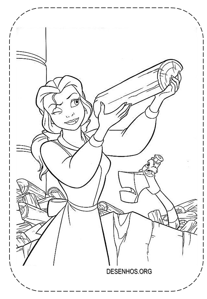 Desenhos Da Bela e a Fera para colorir!