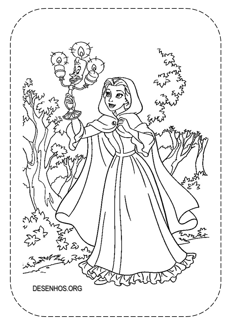 Desenhos Da Bela e a Fera para colorir!