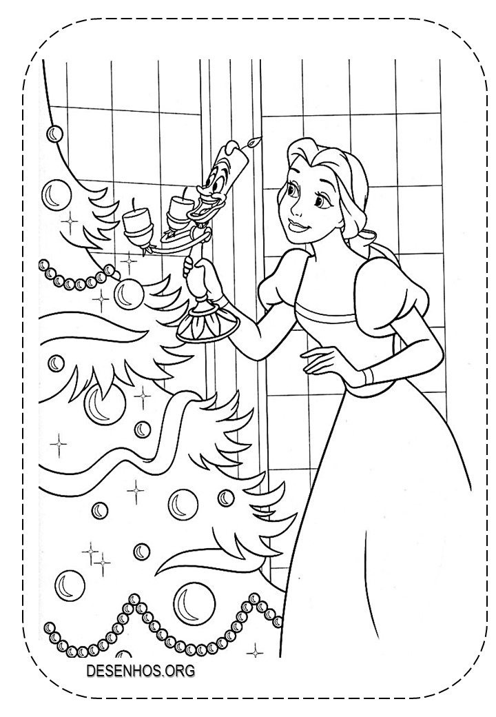 Desenhos Da Bela e a Fera para colorir!