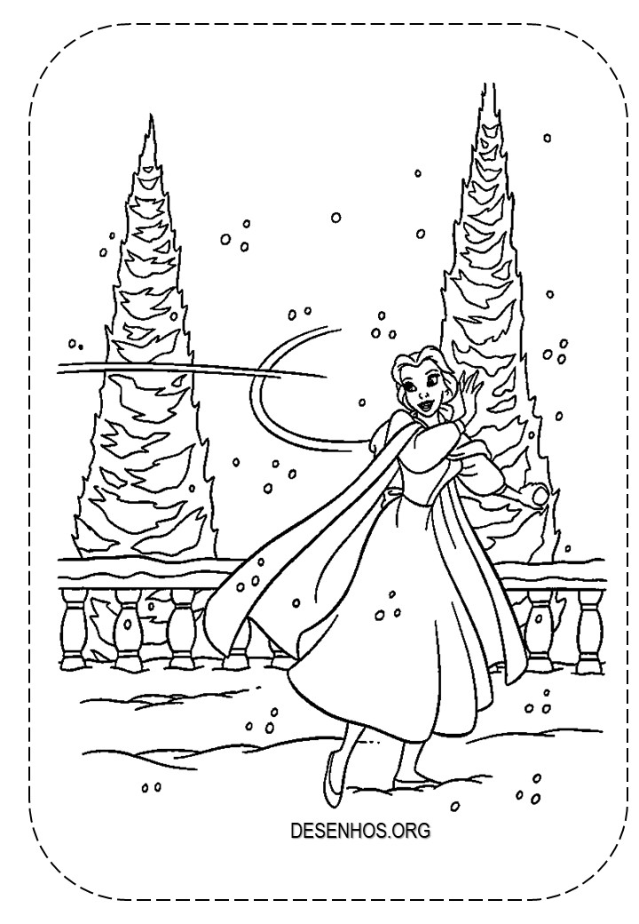 Desenhos Da Bela e a Fera para colorir!