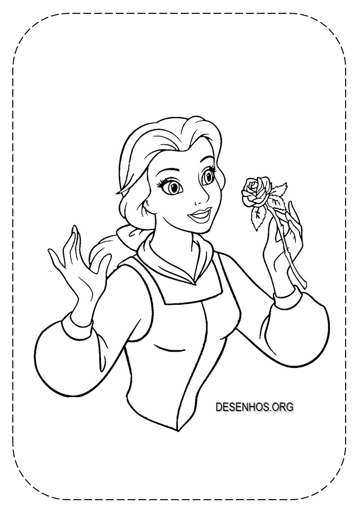 Desenhos Da Bela e a Fera para colorir!