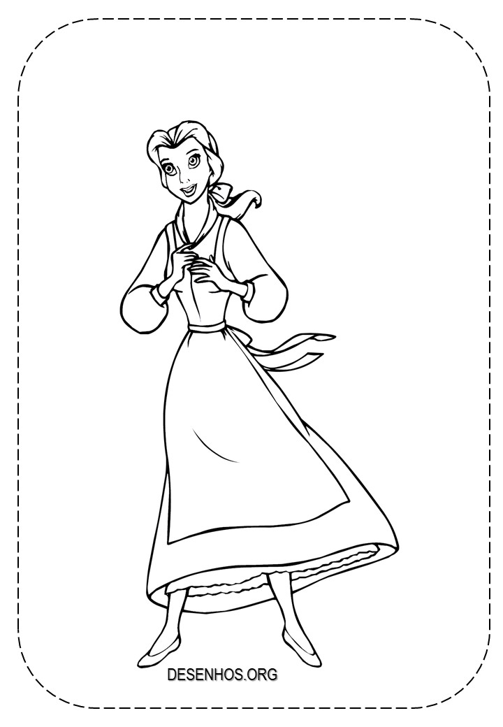 Desenhos Da Bela e a Fera para colorir!