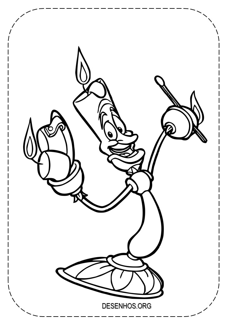Desenhos Da Bela e a Fera para colorir!