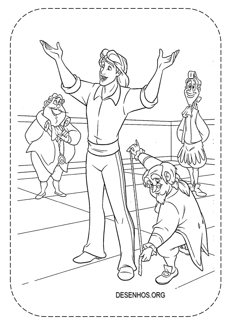 Desenhos Da Bela e a Fera para colorir!