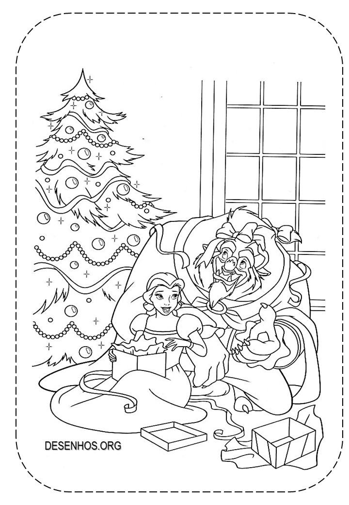 Desenhos Da Bela e a Fera para colorir!