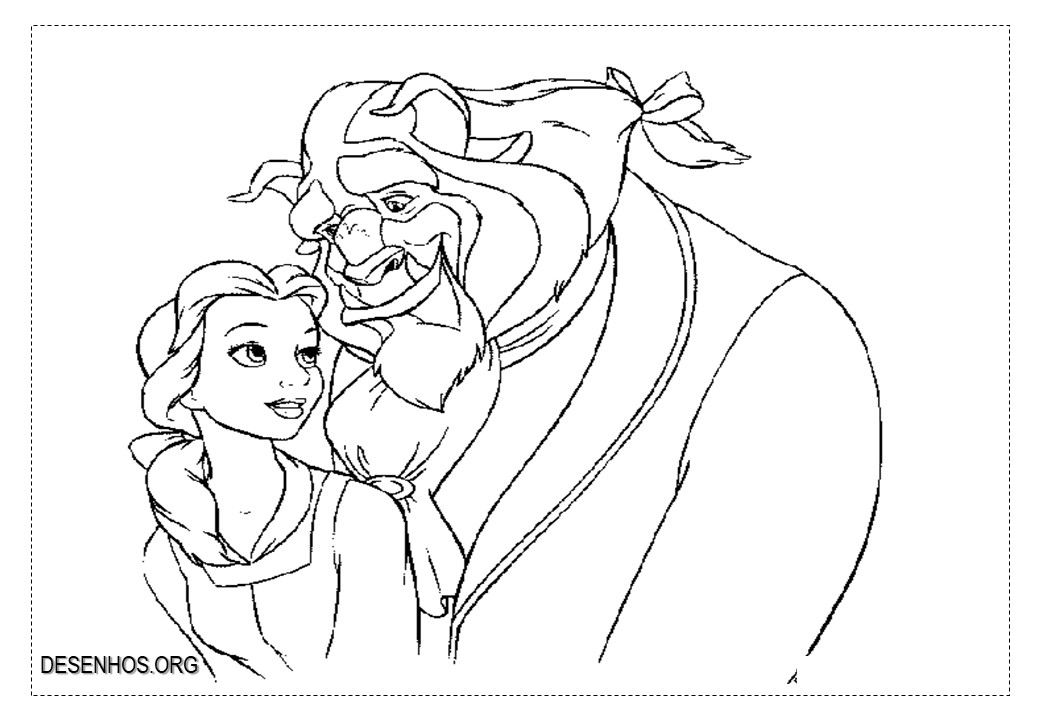 Desenhos Da Bela e a Fera para colorir!