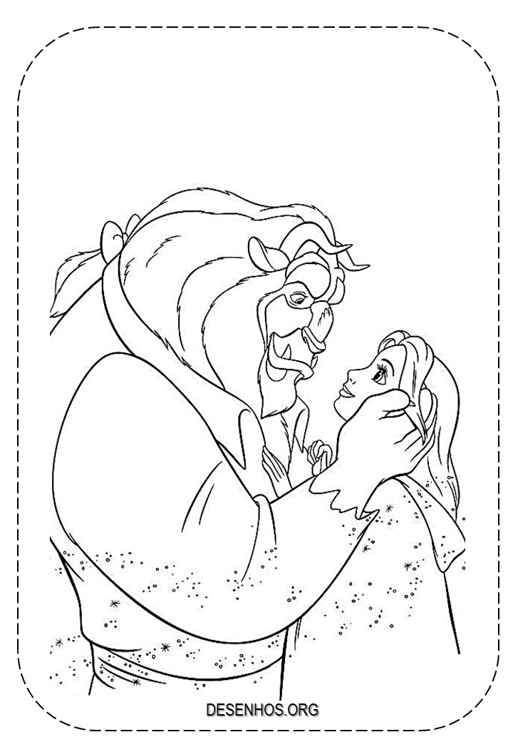 Desenhos Da Bela e a Fera para colorir!