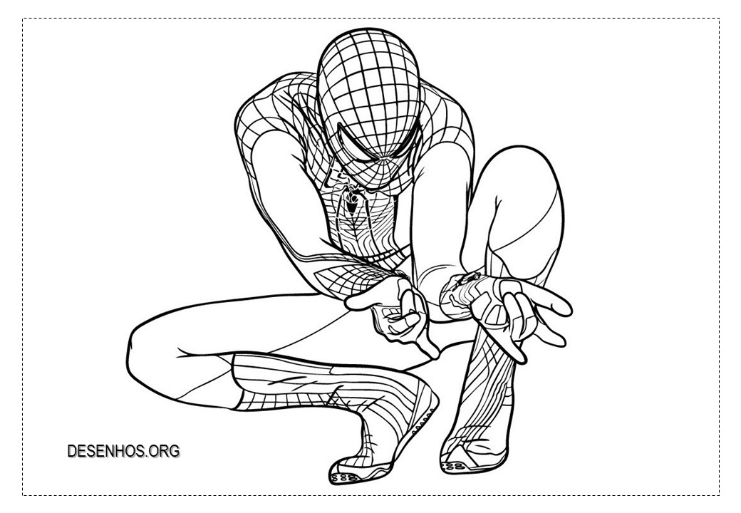 60 Desenhos do Homem Aranha para Colorir - Amor de Papéis