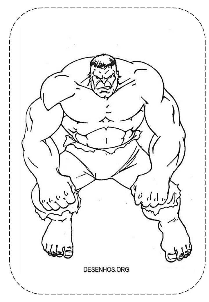 Hulk para colorir e imprimir!