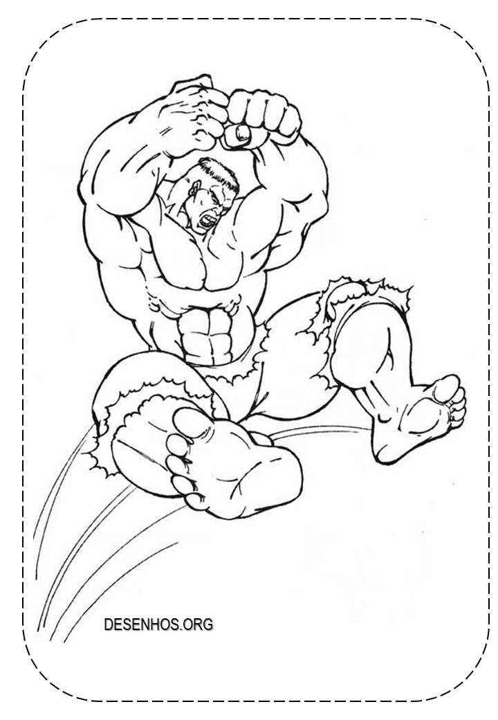 Hulk para colorir e imprimir!