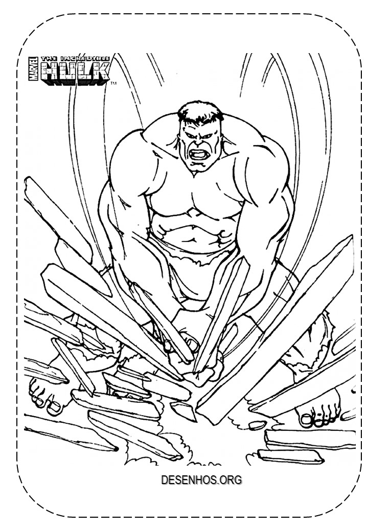 Hulk para colorir e imprimir!
