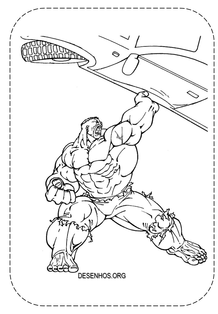 Hulk para colorir e imprimir!