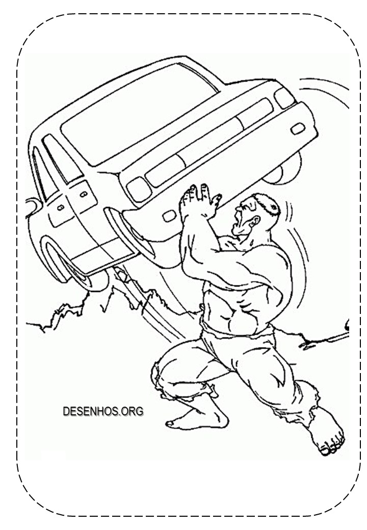 Hulk para colorir e imprimir!