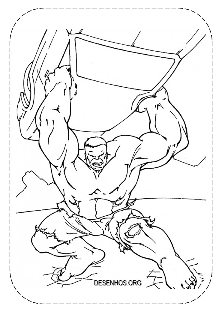 Hulk para colorir e imprimir!