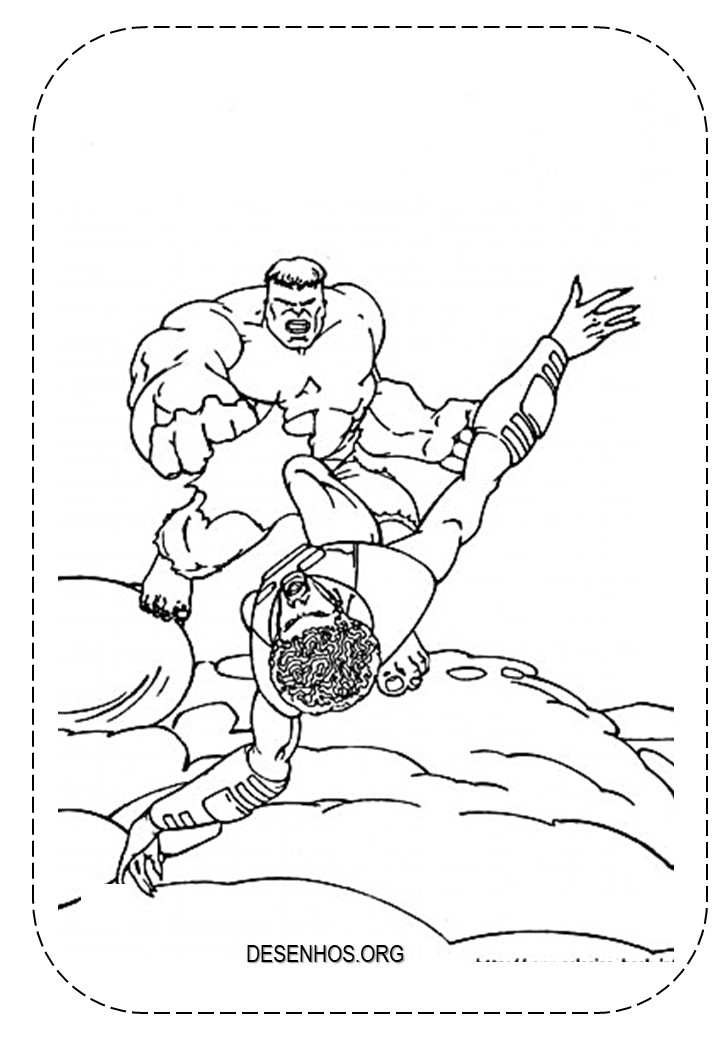 Hulk para colorir e imprimir!