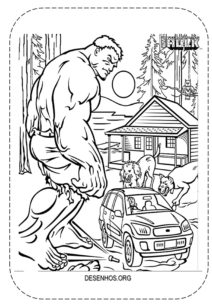 Hulk para colorir e imprimir!