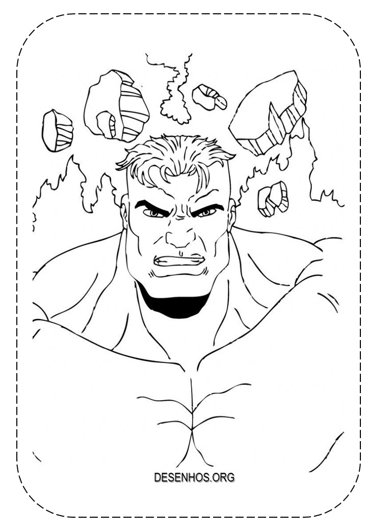 Hulk para colorir e imprimir!