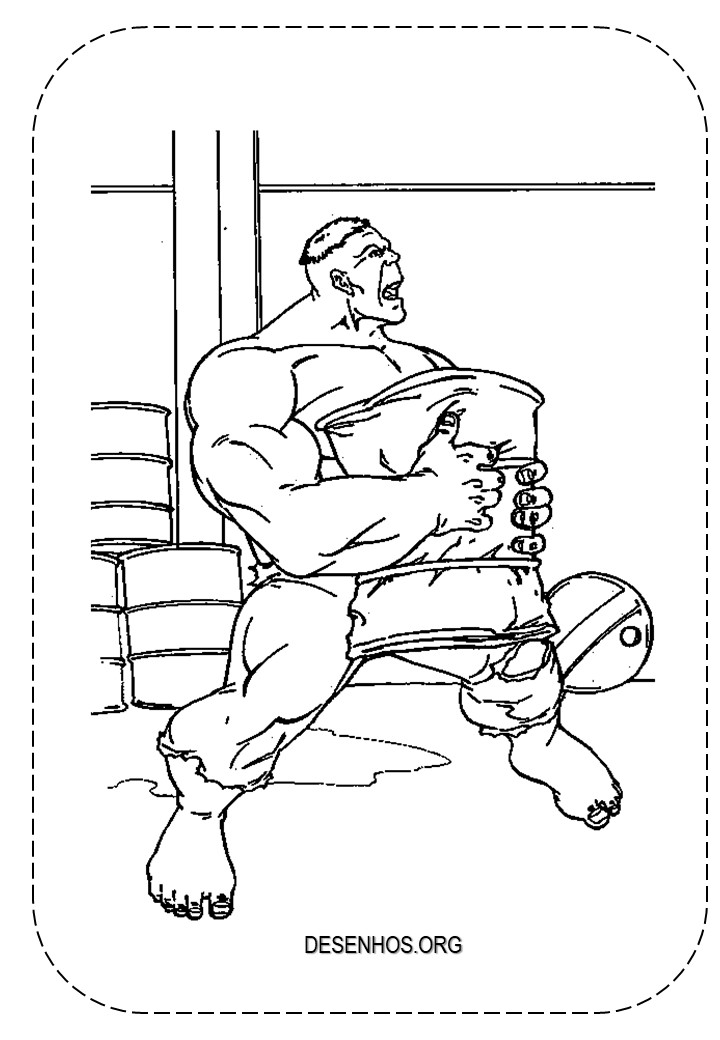 Hulk para colorir e imprimir!
