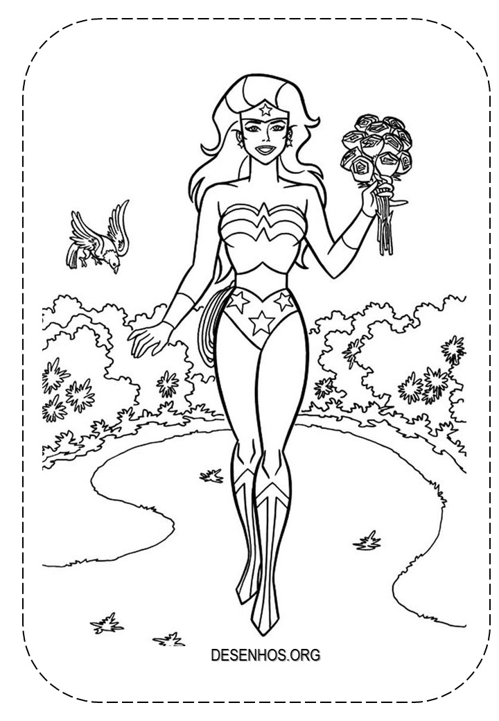Mulher-Maravilha para colorir e imprimir! Mulher-Maravilha para colorir e imprimir!