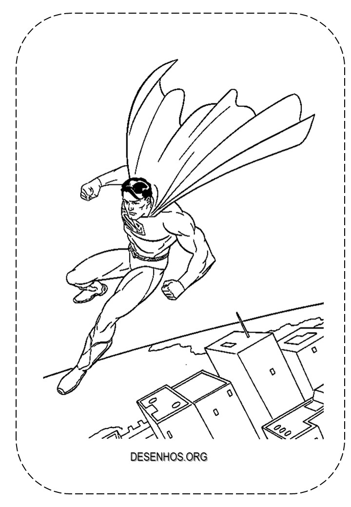 Super-Homem para colorir e imprimir! Super-Homem para colorir e imprimir!