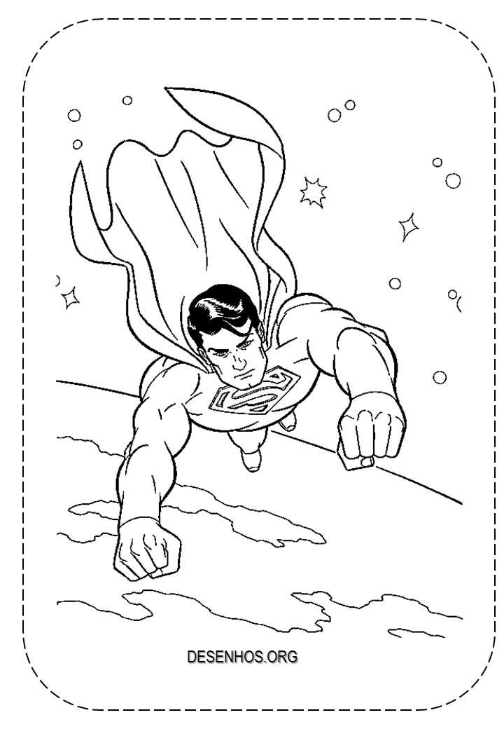 Super-Homem para colorir e imprimir! Super-Homem para colorir e imprimir!