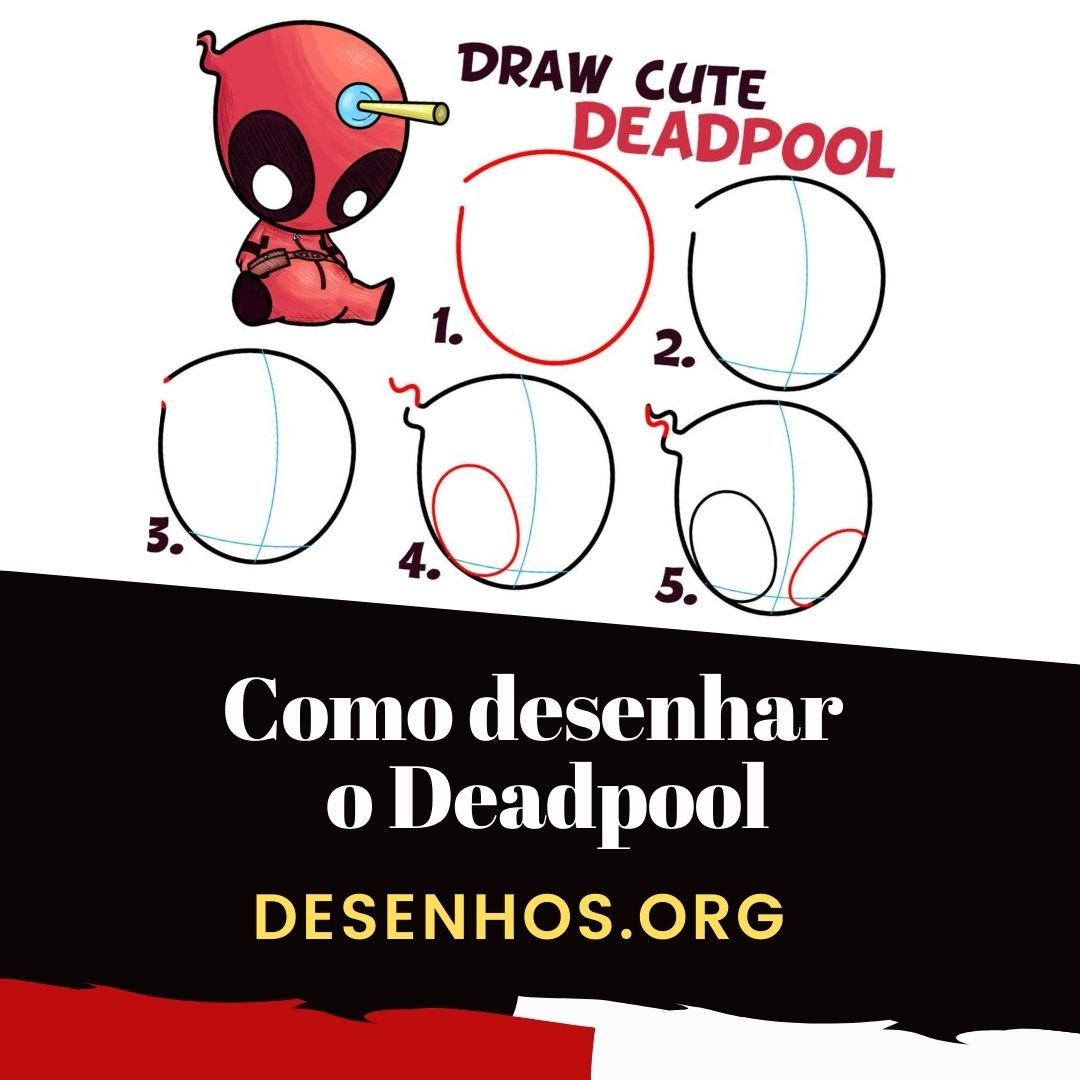 Como desenha o Deadpool! ( estilo chibi)