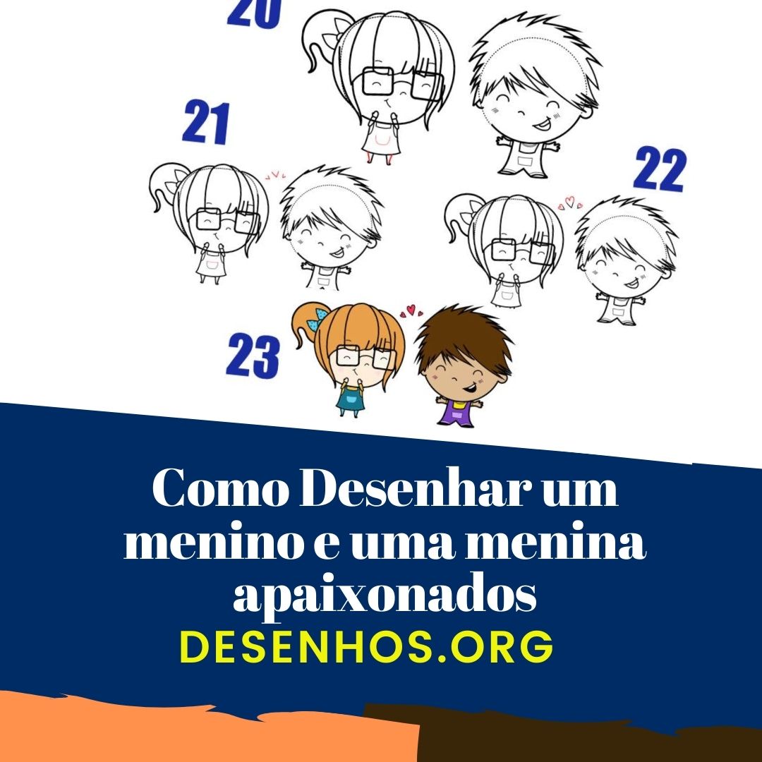 Como desenhar um menino e uma menina apaixonados !