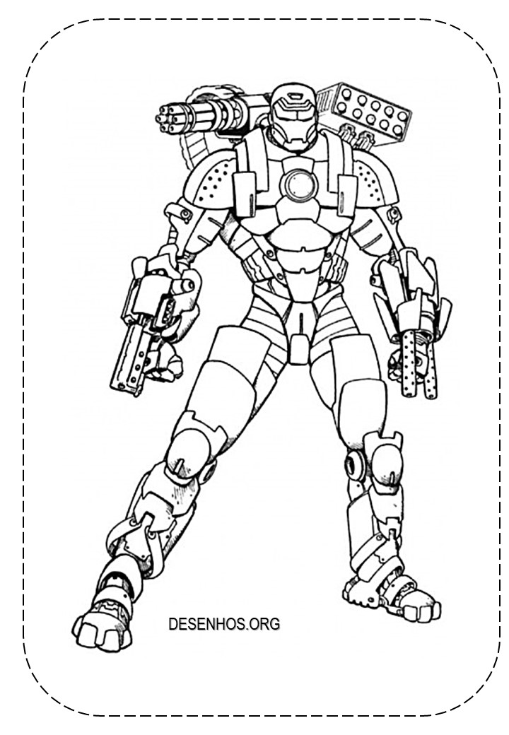 Homem de Ferro para colorir e imprimir! Homem de Ferro para colorir e imprimir!