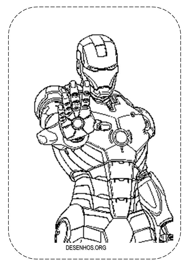 Homem de Ferro para colorir e imprimir! Homem de Ferro para colorir e imprimir!
