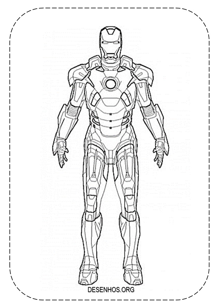 Homem de Ferro para colorir e imprimir! Homem de Ferro para colorir e imprimir!