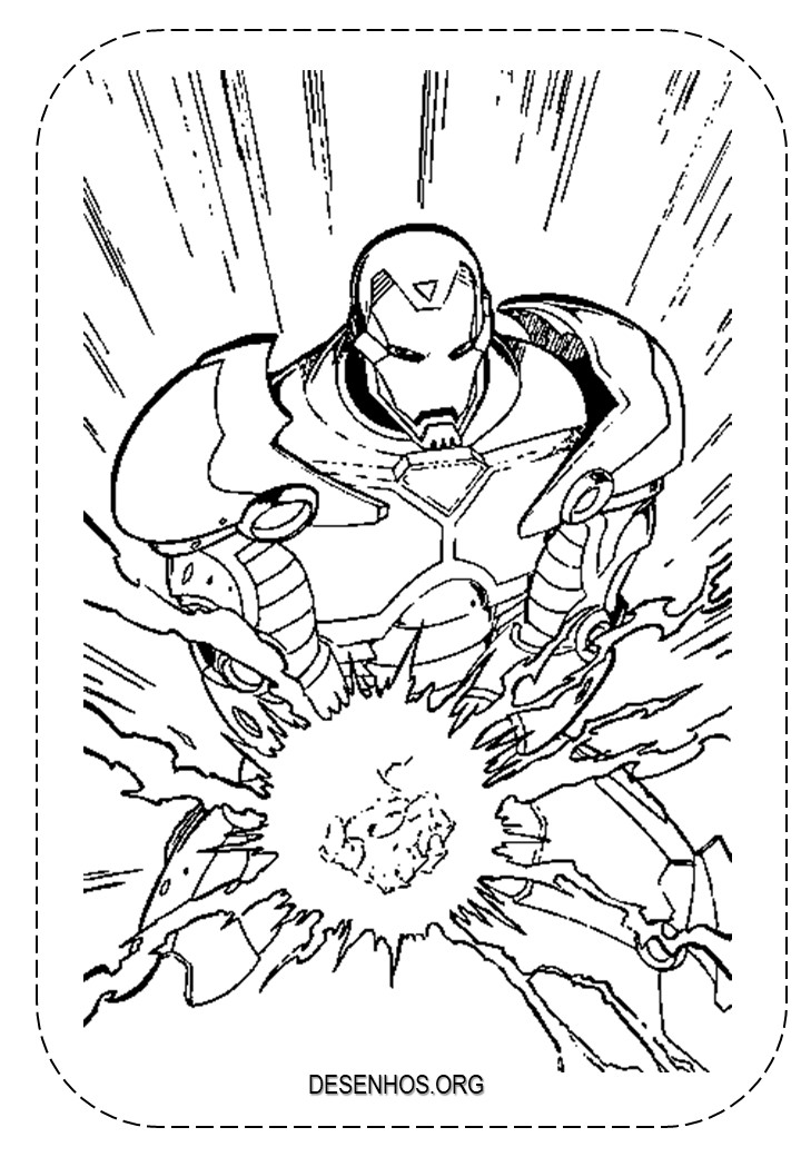 Homem de Ferro para colorir e imprimir! Homem de Ferro para colorir e imprimir!