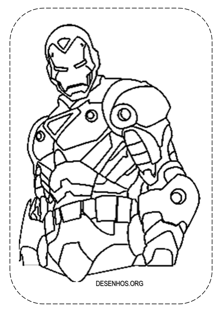 Homem de Ferro para colorir e imprimir! Homem de Ferro para colorir e imprimir!