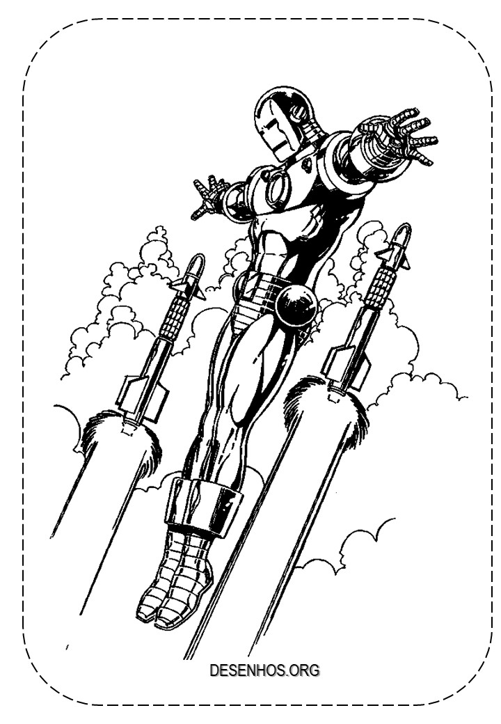 Homem de Ferro para colorir e imprimir! Homem de Ferro para colorir e imprimir!