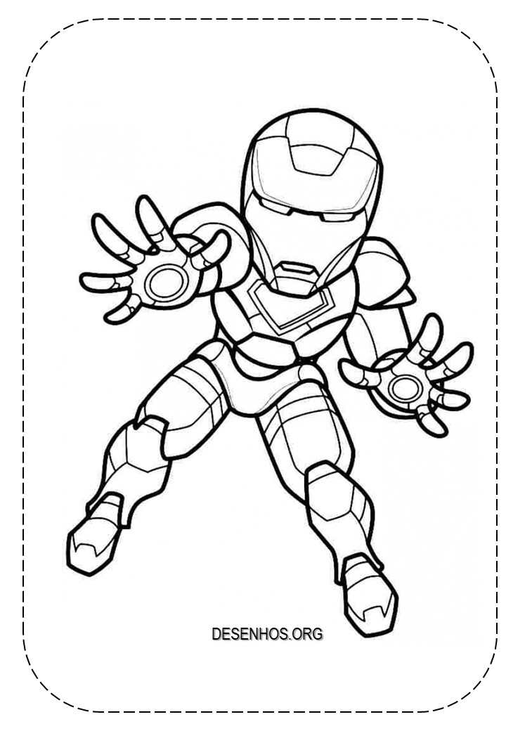 Homem de Ferro para colorir e imprimir! Homem de Ferro para colorir e imprimir!