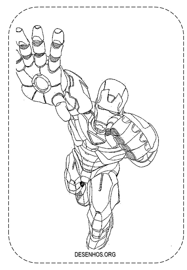 Homem de Ferro para colorir e imprimir! Homem de Ferro para colorir e imprimir!