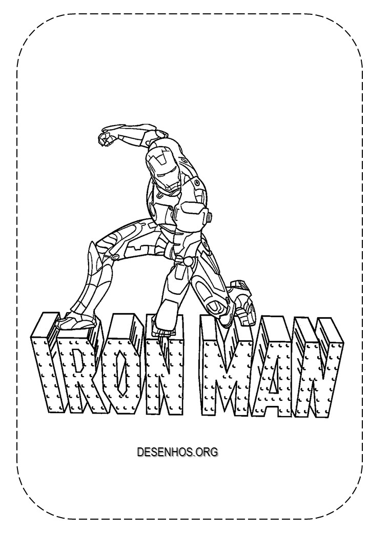 Homem de Ferro para colorir e imprimir! Homem de Ferro para colorir e imprimir!